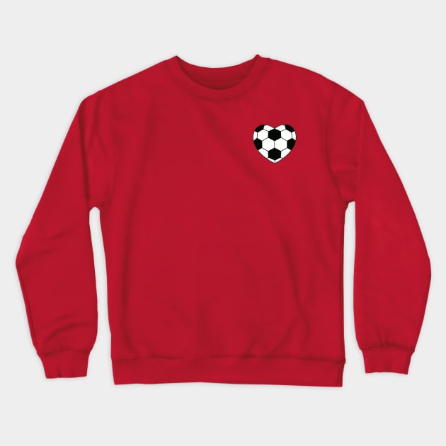 Soccer Ball Heart Crewneck Sweatshirt by AndresBeast